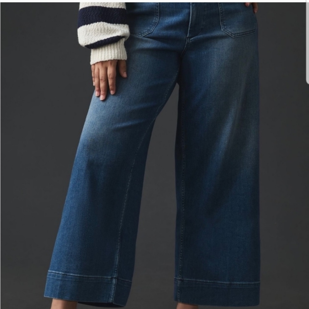 Maeve collette Flare Jeans in Dark Blue Denim